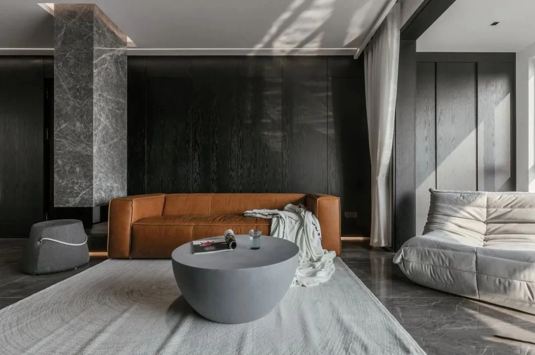 Design d'intérieur en marbre gris naturel