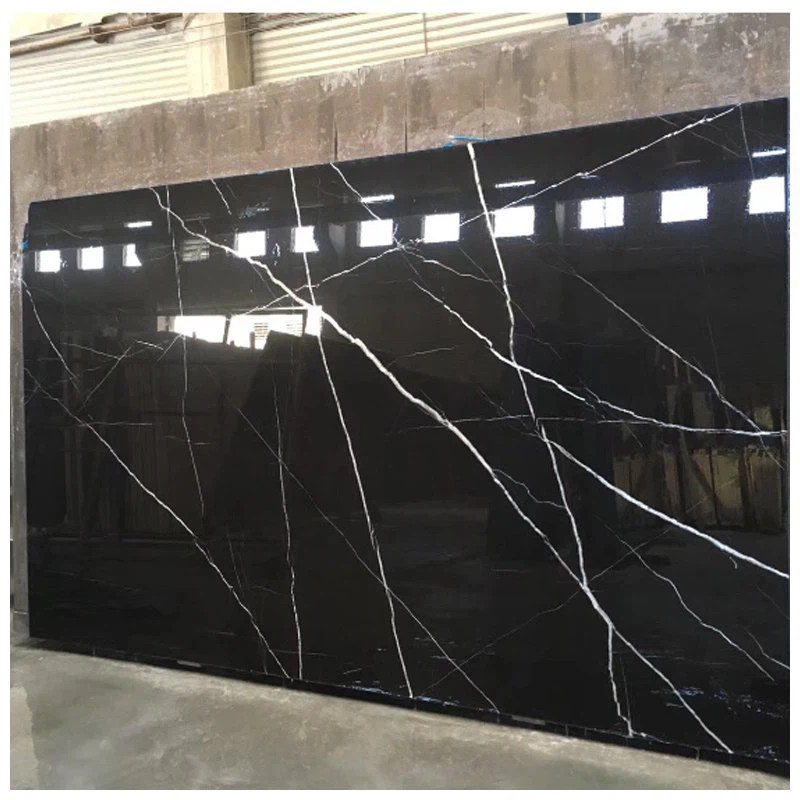 Dalles de marbre Nero Marquina