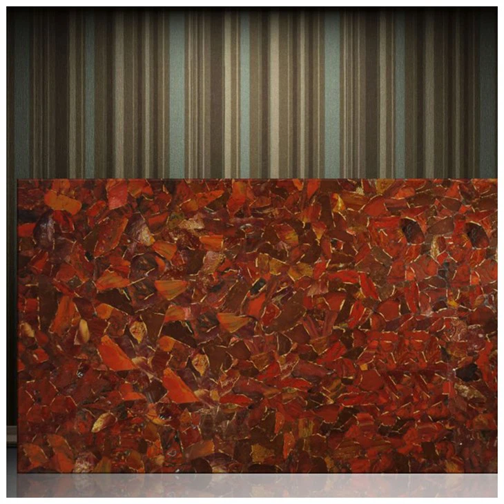 Dalle de jaspe rouge