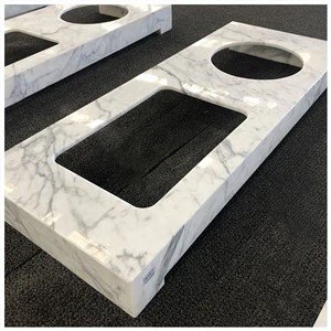 Comptoir de cuisine en marbre Statuario