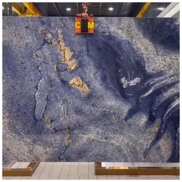 azul bahia exotic granite slab
