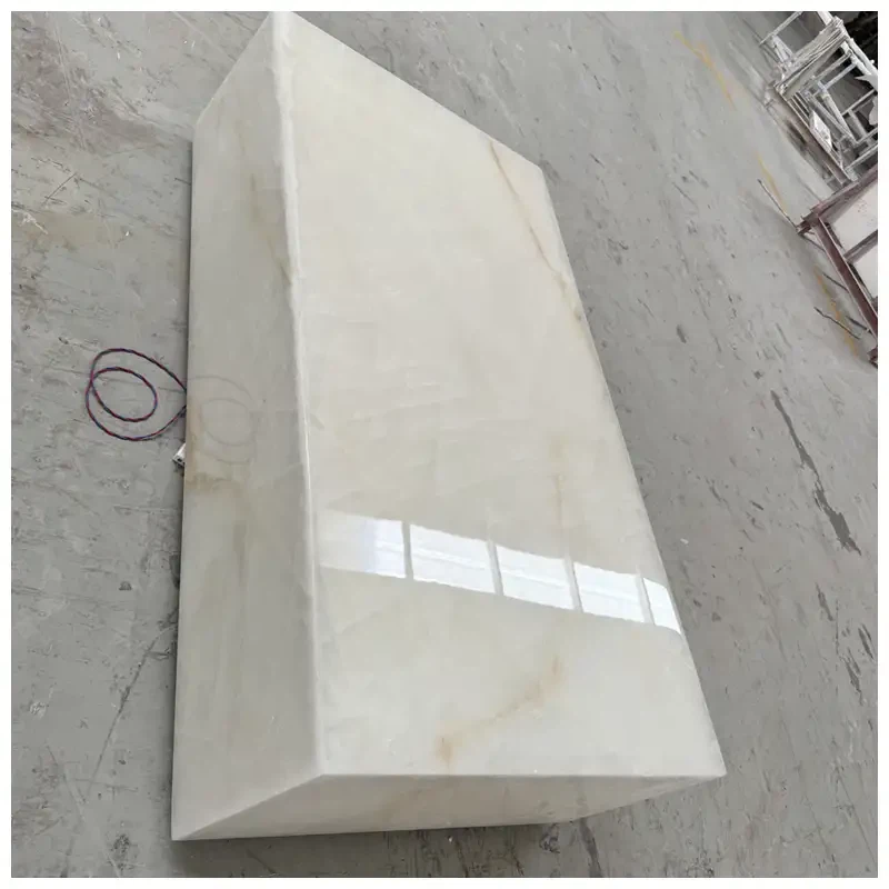 White Onyx Plinth Tables