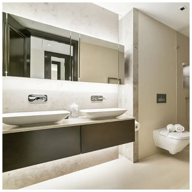 Conception de meuble-lavabo de salle de bain vieillir sur place pour les proj...