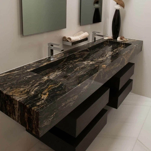 Black-Cosmic-Leather-Finish-Granite-Bathroom Black-Cosmic-Leather-Finish-Granite-Bathroom