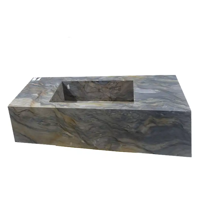 Bassins intégrés en quartzite bleu Fusion