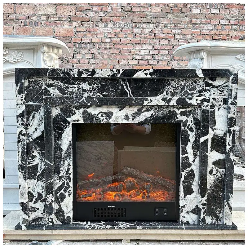 Grand Antique Black Marble Fireplace Mantel Grand Antique Black Marble Fireplace Mantel