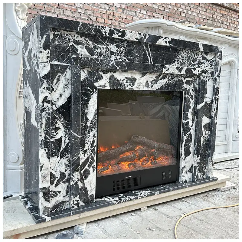 Grand Antique Black Marble Fireplace Grand Antique Black Marble Fireplace