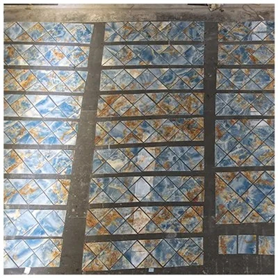 Tuile en onyx bleu