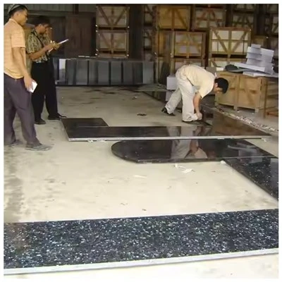 Comptoir en granit bleu nacré
