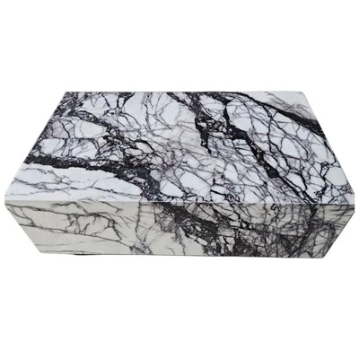Tables basses avec socle en marbre Milas LIlac