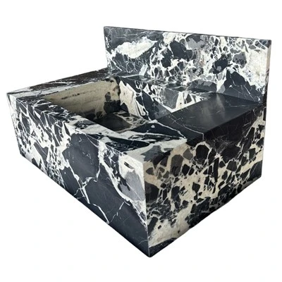 Lavabos de vanité en marbre noir grand antique